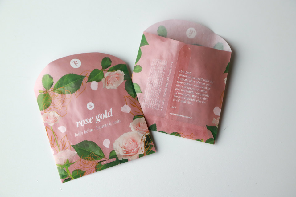 Glassine envelopes printed pink with roses.